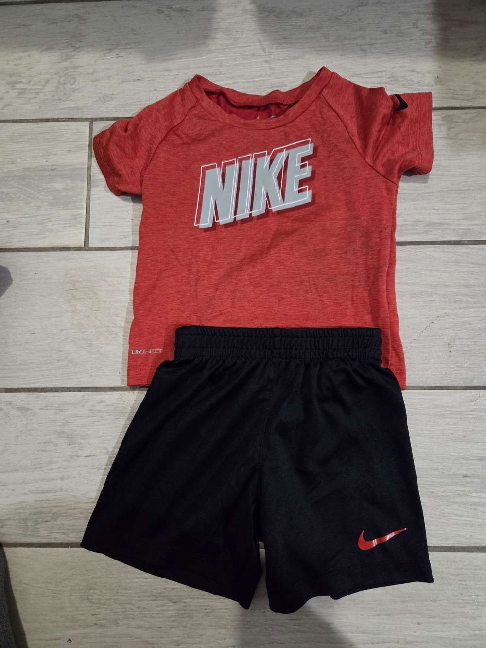 Nike Red Dri-FIT Tee with White Logo